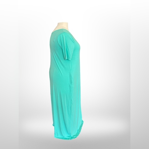 Zenana Aqua Maxi short sleeved Summer Dress - Picture 2 of 6